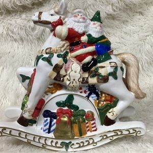 International Bazaar Musical Christmas Rocking Horse